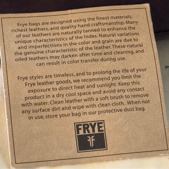 Frye Brown Leather Cross Body or Clutch Bag with Dust Bag - Picture 3 of 8